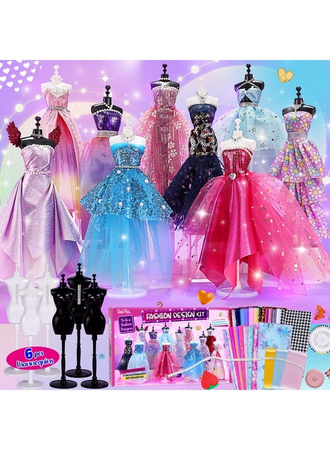 ون تو فور مجموعة تصميم الأزياء للبنات من وان تو فور، 800+ قطعة، مع 6 عارضات أزياء - مجموعة أدوات فنية وحرفية - مجموعة خياطة للأطفال من سن 8 إلى 12 عامًا - هدية للبنات من سن 6 إلى 12 عامًا - هدايا عيد الميلاد للفتيات المراهقات - Image 1