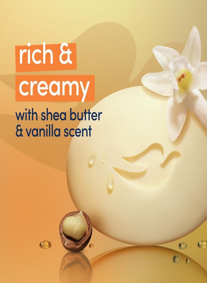 Dove Beauty Bar Soap Shea Butter, 6 Bars for Nourished, Radiant Skin, Enriches Skin 3.75 oz - Image 4