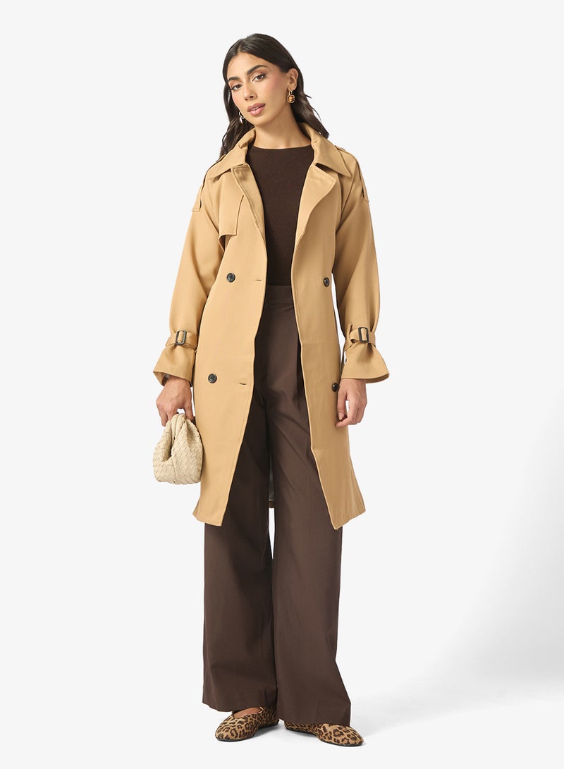 ايلا معطف ترنش متوسط الطول - Image 4