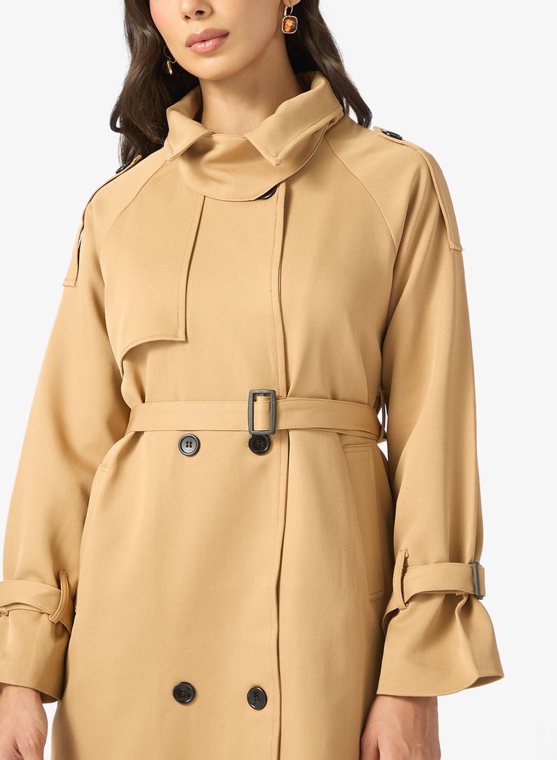 ايلا معطف ترنش متوسط الطول - Image 3