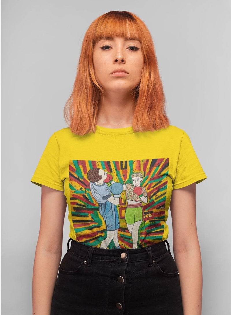 MERCH Pow! New Paintings - Susan Bee Inspired Printed T-Shirt - Image 1