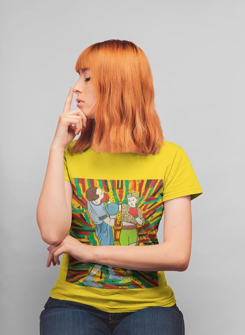 MERCH Pow! New Paintings - Susan Bee Inspired Printed T-Shirt - Image 3