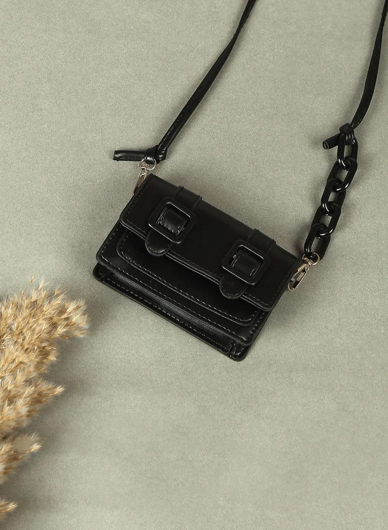 Haute Sauce  Alyson Black Cross Body Bag for Women | Best Price UAE