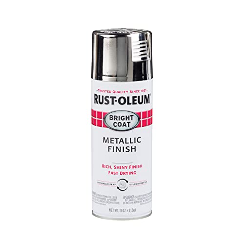 Rust-Oleum 7718830 Stops Rust Bright Coat Metallic Finish Spray Paint (Gloss Chrome, 312 grams) - Image 1