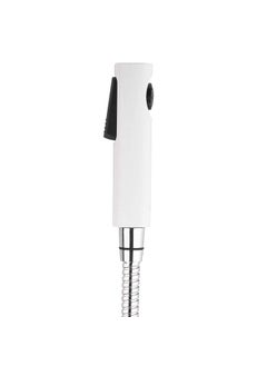 Kohler Kohler Cuff Health Faucet for Bathroom - White Body with Black Accents - Premium Jet Spray for Toilet with Hose and Holder - Superior Performance in Low Water Pressure - Easy Grip Design 98100IN-0  - Image 1