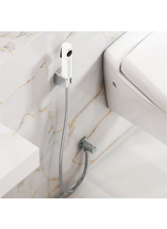 Kohler Kohler Cuff Health Faucet for Bathroom - White Body with Black Accents - Premium Jet Spray for Toilet with Hose and Holder - Superior Performance in Low Water Pressure - Easy Grip Design 98100IN-0  - Image 3