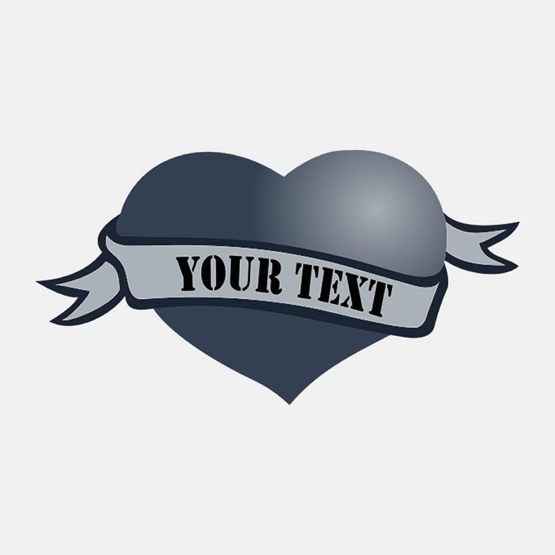 Custom Personalized Name BLACK Heart Temporary Tattoo Waterproof love Valentines day Lover gift