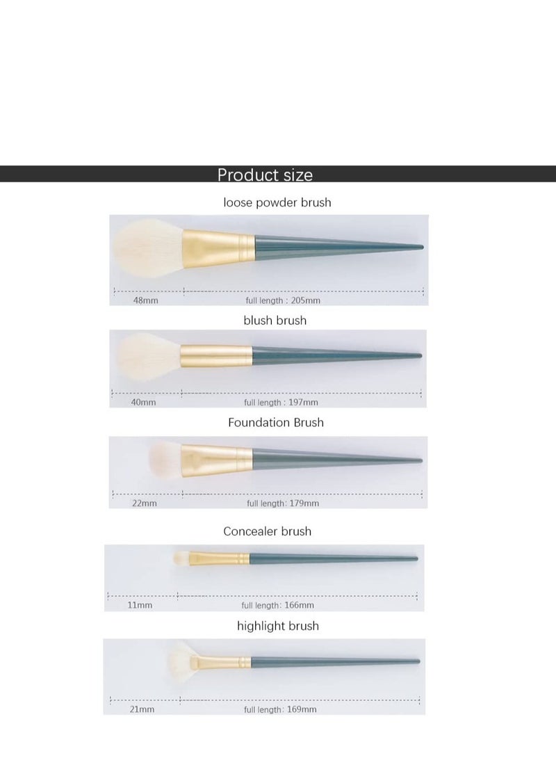 Excefore 10 Pack  Makeup Brushes, Professional Premium Synthetic Makeup Brushes, Foundation Eye Shadow Blush Concealer Brush, Suitable for Anniversary, or Birthday - Image 2