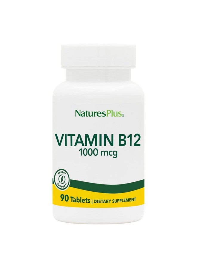 Natures Plus NaturesPlus Vitamin B12 (Methylcobalamin) - 1000 mcg, 90 Vegetarian Tablets - High Potency Red Blood Cell Support - Natural Energy Booster, Promotes Overall Health - Gluten-Free - 90 Servings - Image 1