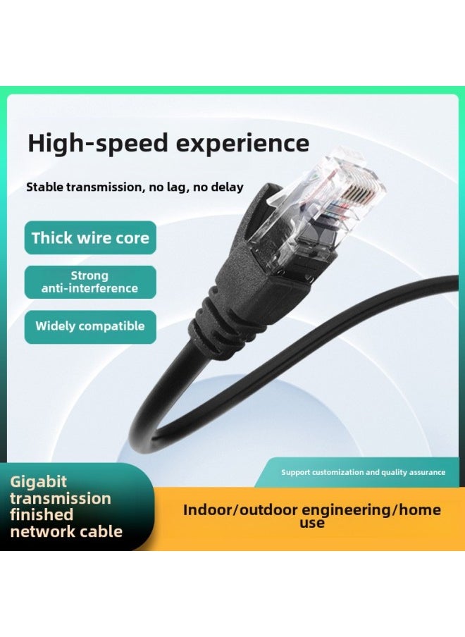 Generic Super Six Gigabit Network Cable Jumper Cat6 Network Cable Finished Household 1 Meter Computer Router Network Connection Line-Color:Blue-Line Length:50 M  - Image 2