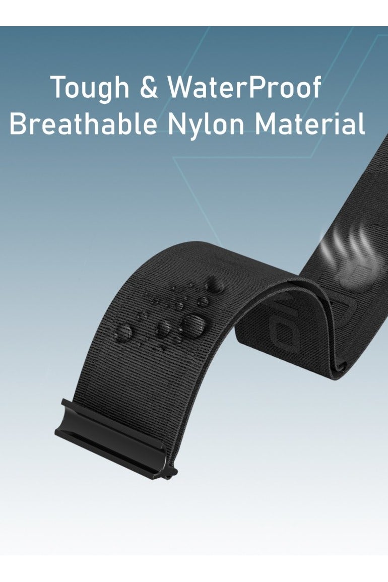 Moxedo Fit-Weave Nylon Braided Band Adjustable Replacement Strap Breathable Nylon and Odor Resistant Health and Fitness Tracker Compatible for Whoop 5.0 - Black - Image 4