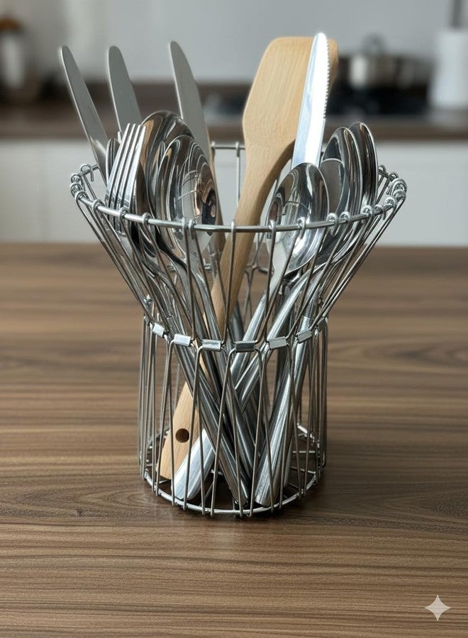 Uttam Multi-Purpose Foldable Wire Basket, Stainless Steel, Kitchen Strainer, Steamer, Deep Fryer, Decorative Serving Bowl, Fruit Basket, Vegetable Basket. - Image 3