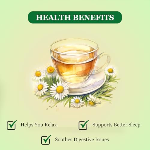 Golden Tips Chamomile Herbal Infusion Tea, Calming & Aromatic Loose Leaf Herbal Tea in Elegant Box Packaging, Perfect for Relaxation & Well-Being (75 Gram - 37 Cups) - Image 3