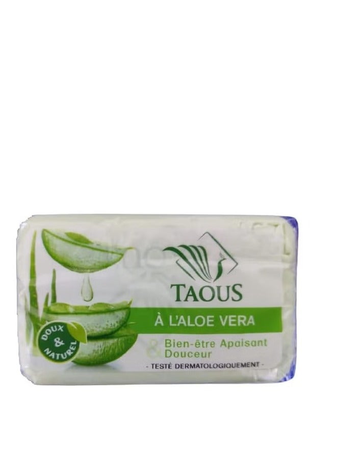Taous Taous Soothing Aloe Vera Soap: Natural Care in 500g Pack of 4