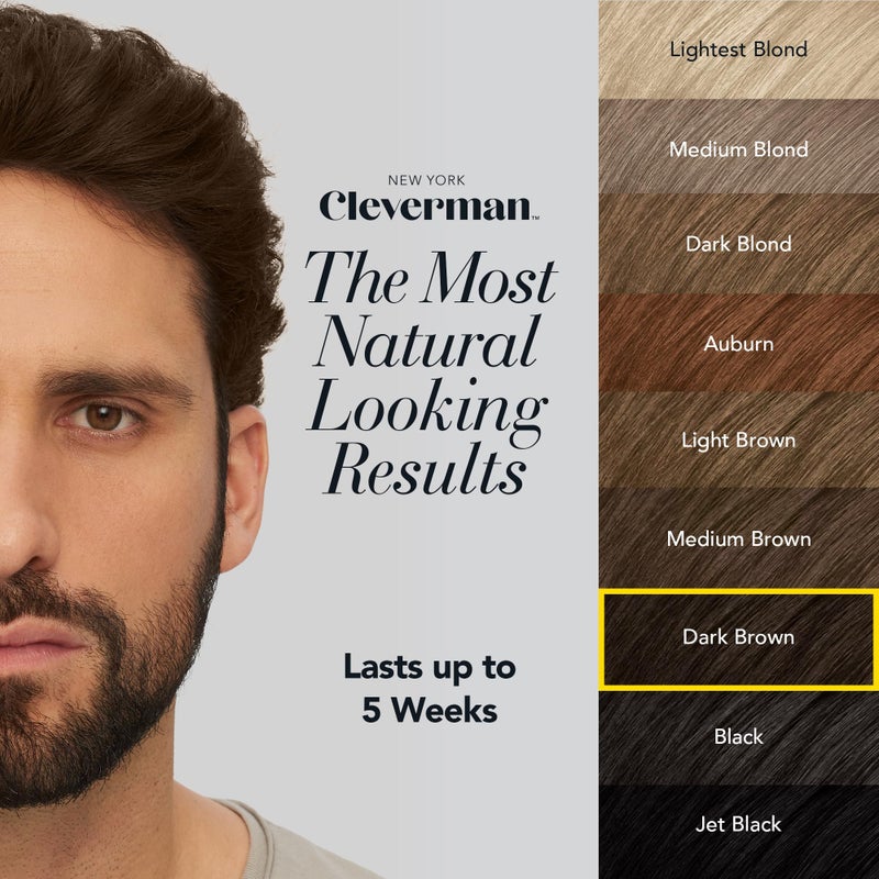 Cleverman Dark Brown Hair & Beard Dye Kit for Men - Natural-Looking Gray Coverage, Professional-Quality, Ammonia-Free for Hair, Beard & Mustache - Image 2