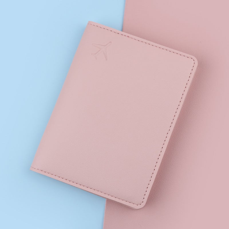 Passport Holder RFID Blocking Travel Wallet 249 airplane passport original Pink 