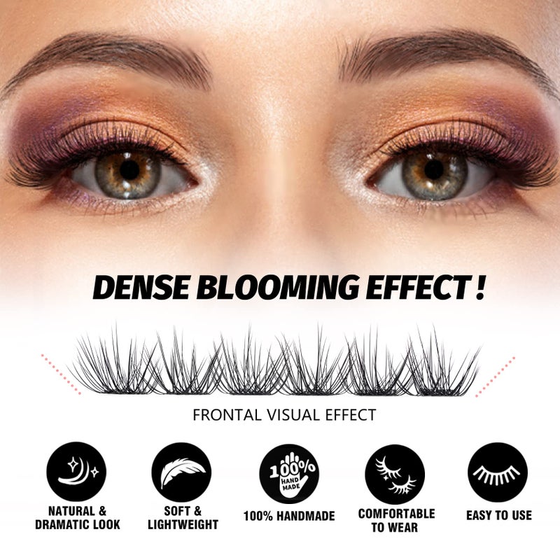 EASITENSION DIY Eyelash Extension Lash Clusters 120 Clusters False Eyelash 3D Effect Individual Natural Lashes Set at Home Eyelash Extension Kit Lashes Pack Volume Mixed - Image 5