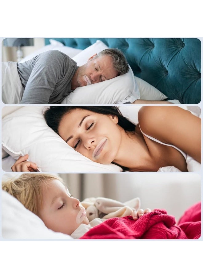 شريط نوم 90 قطعة، شريط للفم مضاد للشخير وجفاف الفم، شفاف مصنوع من مواد نانوية طبية، مريح وآمن للنوم، بتغليف أنيق وسهل الاستخدام - Image 4