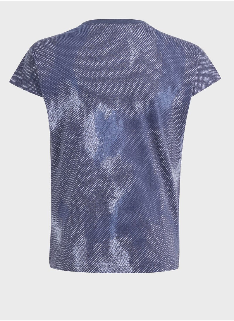 Adidas - Kids Futura Icon All Over Printed T-Shirt - Image 1