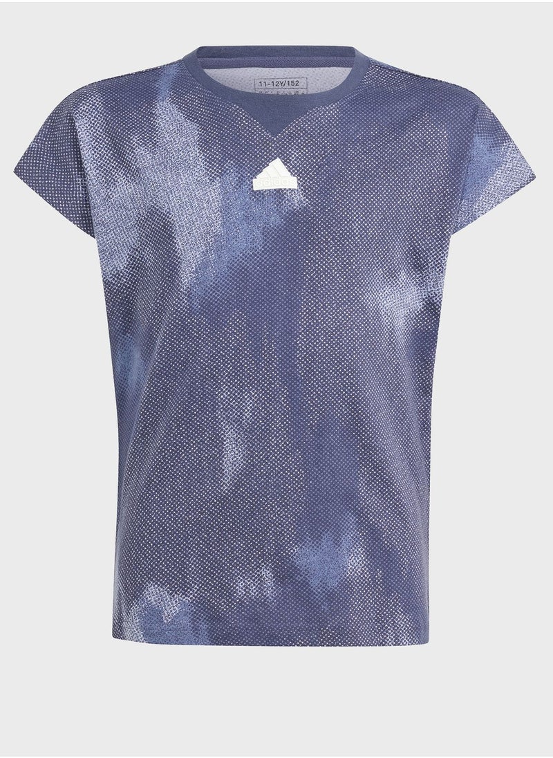 Adidas - Kids Futura Icon All Over Printed T-Shirt - Image 1