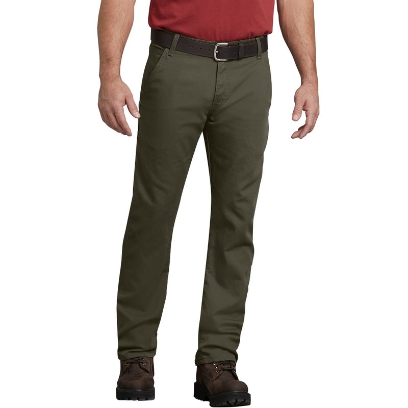 Dickies Mens Tough Max Duck Carpenter Pants Stonewashed Moss 36W x 32L US