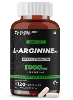 CARBAMIDE FORTE L Arginine 1000Mg Supplement Per Serving 120 Veg Capsules Wt/Capsule 590Mg  - Image 1