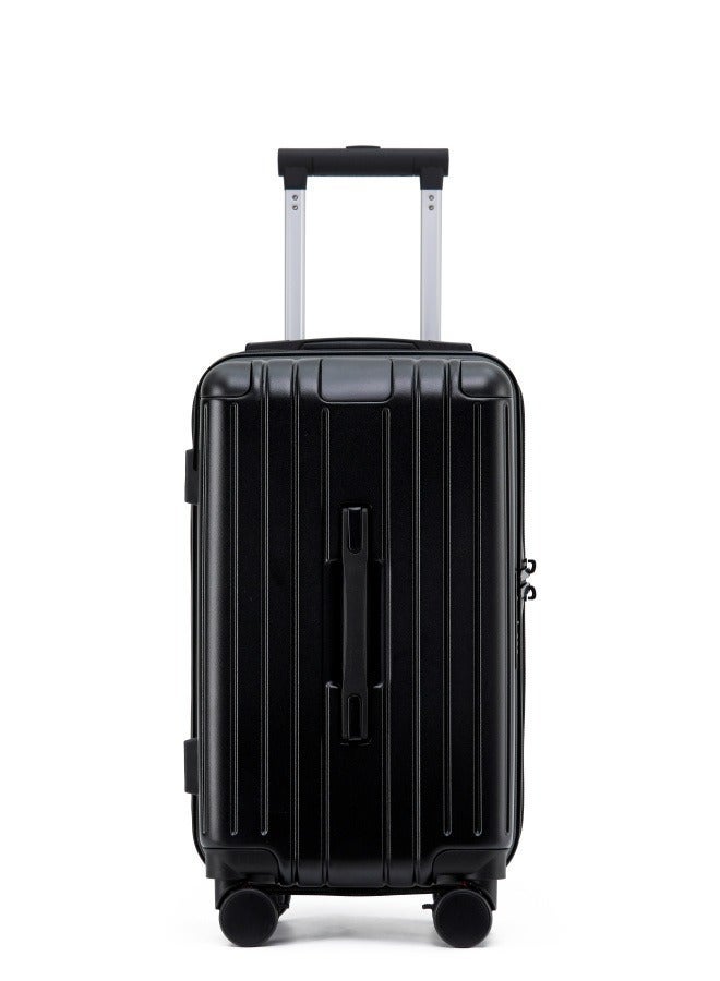 خفيفة الذهاب الأمتعة 7610 حقيبة سفر سوداء صغيرة الحجم حقيبة سفر حقيبة مخازن أمتعة مسجلة 22 بوصة مع حقيبة سفر TSA - Image 1