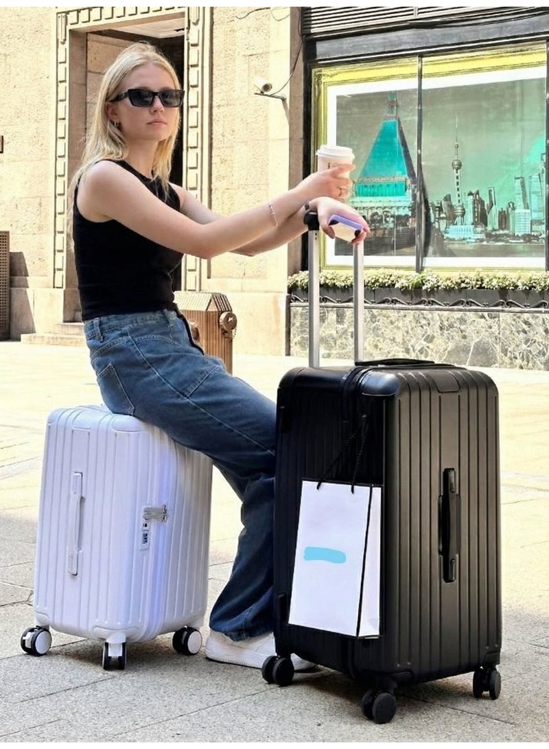 خفيفة الذهاب الأمتعة 7610 حقيبة سفر سوداء صغيرة الحجم حقيبة سفر حقيبة مخازن أمتعة مسجلة 22 بوصة مع حقيبة سفر TSA - Image 3