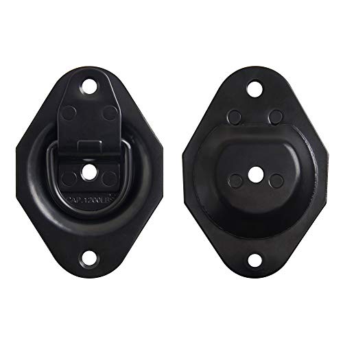 Lonffery 6 Pack Recessed D-Ring Tie Down Anchors (1200 lb. Capacity), Heavy Duty Kit for Tie Down Straps, Car, Cargo Truck Bed, Black - Image 5