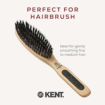 KENT فرشاة كينت الطبيعية اللامعة الضيقة للعناية بالشعر من شعيرات طبيعية - Image 3