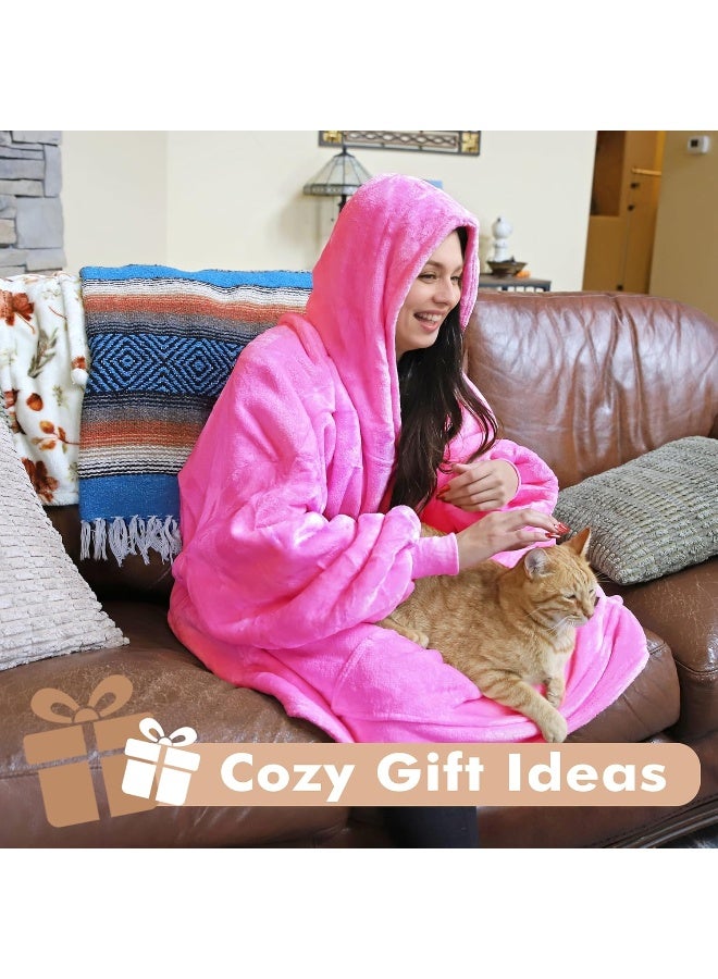 Tirrinia Tirrinia Oversized Blanket Hoodie, Wearable Fluffy Sherpa Blanket, Cozy Sweatshirt Blanket Gift for Adult Women Men Girlfriend - Image 5
