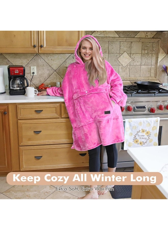 Tirrinia Tirrinia Oversized Blanket Hoodie, Wearable Fluffy Sherpa Blanket, Cozy Sweatshirt Blanket Gift for Adult Women Men Girlfriend - Image 2