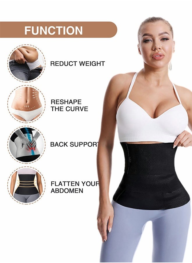 GROIC - Waist Trainer for Women Waist Trimmer Lower Belly Fat Waist Wrap with Tightness Adjustable & Non-Slip, Invisible Tummy Bandage Wrap Waist M - Image 1