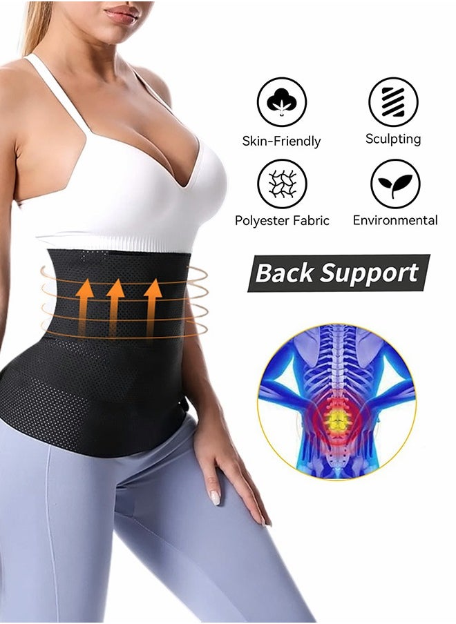 GROIC - Waist Trainer for Women Waist Trimmer Lower Belly Fat Waist Wrap with Tightness Adjustable & Non-Slip, Invisible Tummy Bandage Wrap Waist M - Image 1