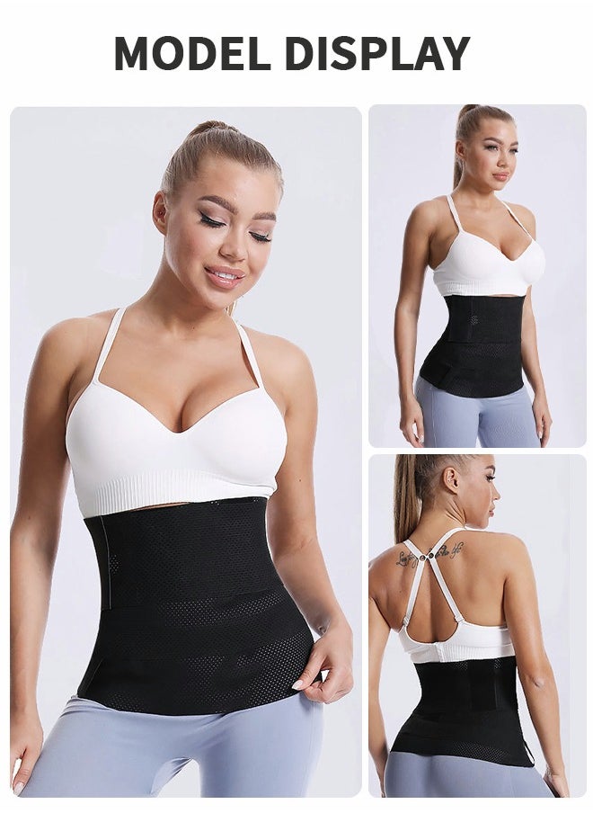 GROIC - Waist Trainer for Women Waist Trimmer Lower Belly Fat Waist Wrap with Tightness Adjustable & Non-Slip, Invisible Tummy Bandage Wrap Waist M - Image 1