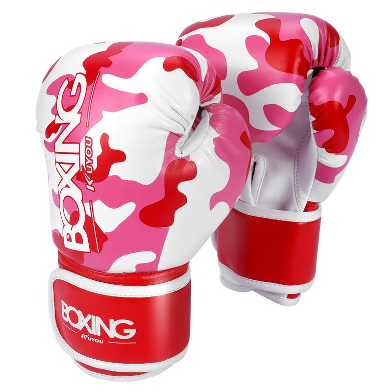 KUYOU Kids Boxing Gloves, Boxing Gloves for Children 3-9 Youth Boys Girls Toddler PU Cartoon Sparring Training Boxing Gloves for Punching Bag, Kickboxing, Muay Thai, MMA (Red) - Image 1