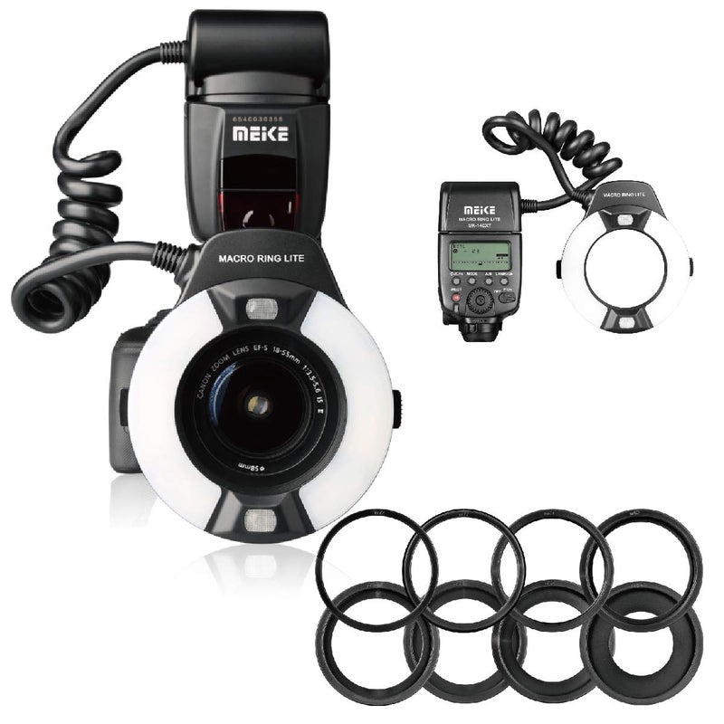 MEKE MK-14EXT-N I-TTL Macro Ring Flash Compatible with Nikon D7100 D7000 D5200 D5100 D5000 D3500 D3200 D3100 D90 D300S D600 with LED AF Assist Lamp - Image 2