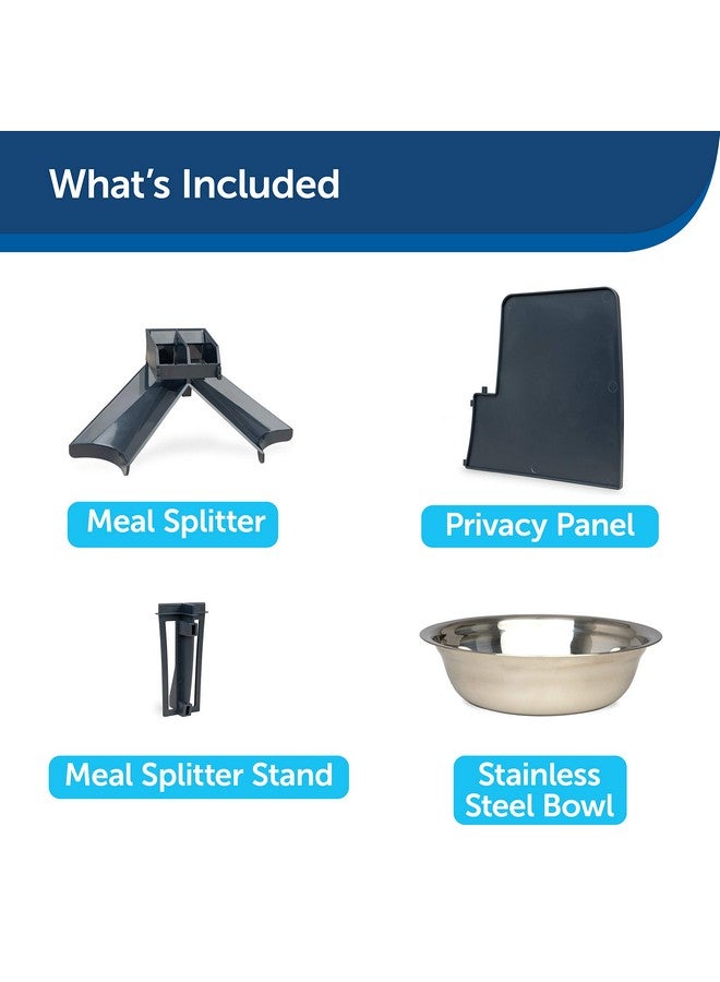 PetSafe 2-Pet Meal Splitter with Bowl - Designed for PetSafe Smart Feed and Healthy Pet Simply Feed Automatic Cat Feeder - No-Mess Food Dispensing - Includes Privacy Panel - Image 3