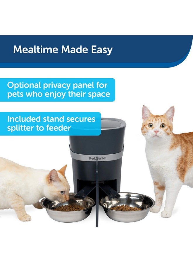 PetSafe 2-Pet Meal Splitter with Bowl - Designed for PetSafe Smart Feed and Healthy Pet Simply Feed Automatic Cat Feeder - No-Mess Food Dispensing - Includes Privacy Panel - Image 5