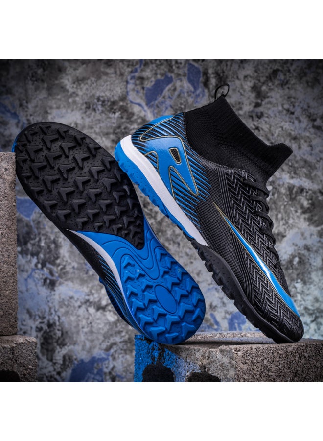 Tf Broken Nail Ag Long Nail Ronaldo Assassin 15 Football Shoes for Boys, Girls, and Adults - Dark Blue, Competition Training Shoes