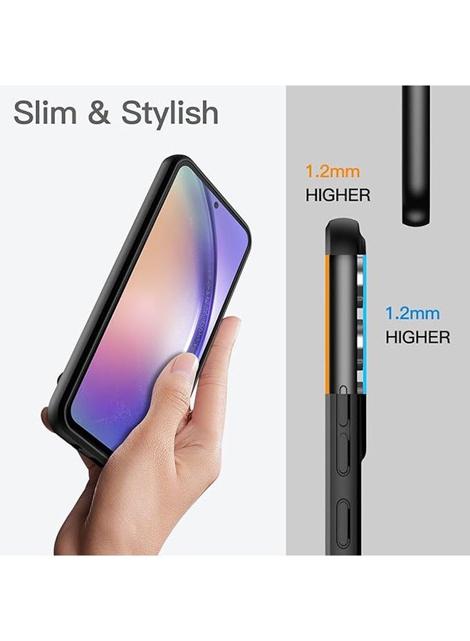 Case for Samsung Galaxy A54 5G 6.4-Inch, Soft TPU Thin Protective Phone Cover with Matte Finish, Anti-Fall Drop Protection,Shockproof Case for Samsung Galaxy A54 5G (Black) - Image 3