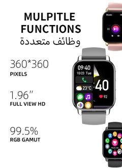 WAPIK Korean Brand P5S Smart Watch,Business Smartwatch,Waterproof Fitness Watch, Bluetooth Calling,Smart watch for Men, Zinc Alloy Vacuum Plating, Heart Rate Monitoring,Smart watch for women Silver  - Image 2