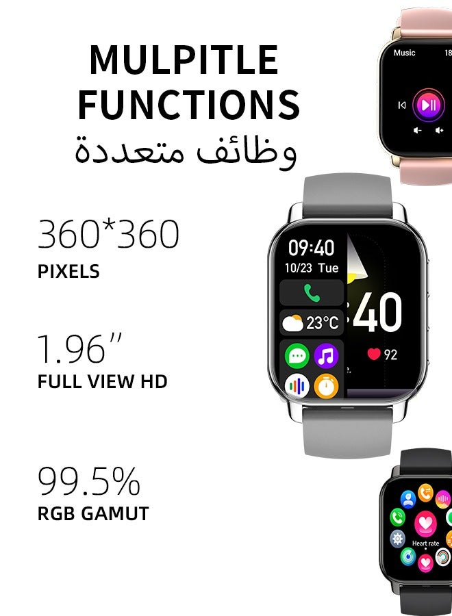 وابيك العلامة التجارية الكورية الجنوبية P5S ذكي ووتش ، ووتش الأعمال الذكية ، والمياه واقية من اللياقة البدنية ووتش ، بلوتوث المكالمات ، الرجال ووتش الذكية ، سبائك الزنك فراغ الطلاء ، ورصد معدل ضربات القلب ، السيدات ووتش الذكية الفضة - Image 2