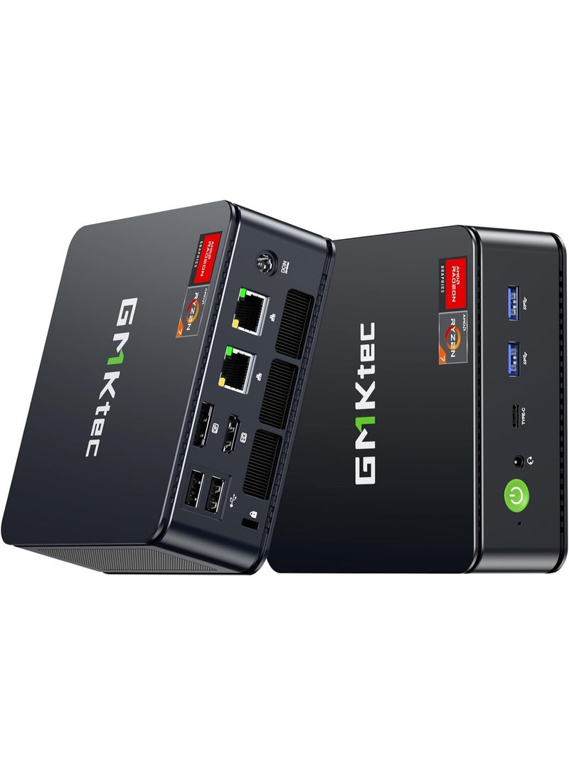 GMKtec M5 Ultra Gaming Mini PC Ryzen 7 7730U 32GB RAM 1TB SSD AMD Radeon Graphics 2000MHz, 4.5GHz 8-Core 16-Thread, Dual 2.5GbE LAN, Triple 8K Display, WiFi 6E, USB-C, HDMI 2.0, DP black - Image 1