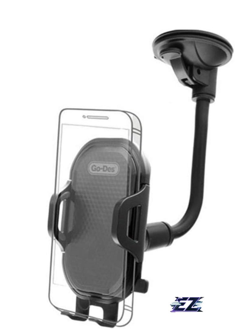 ELTRAZONE 360° Rotating Flexible Arm Car Phone Holder – Long Arm Windshield Mount for Ultimate Convenience - Image 1