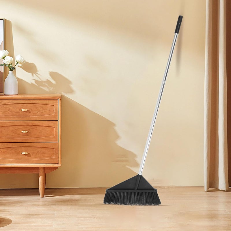 Long Handle Stiff Bristle Broom for Home and Office Cleaning Outdoor Sweeper Broom for Garden and Garage for Indoor and Outdoor Use Random Style - Image 3
