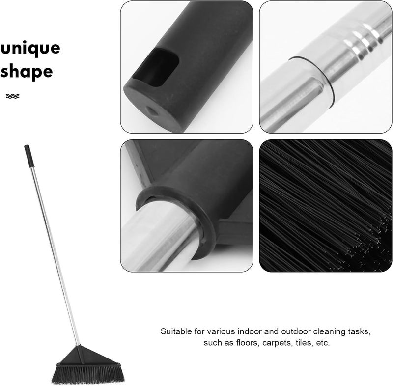 Long Handle Stiff Bristle Broom for Home and Office Cleaning Outdoor Sweeper Broom for Garden and Garage for Indoor and Outdoor Use Random Style - Image 2
