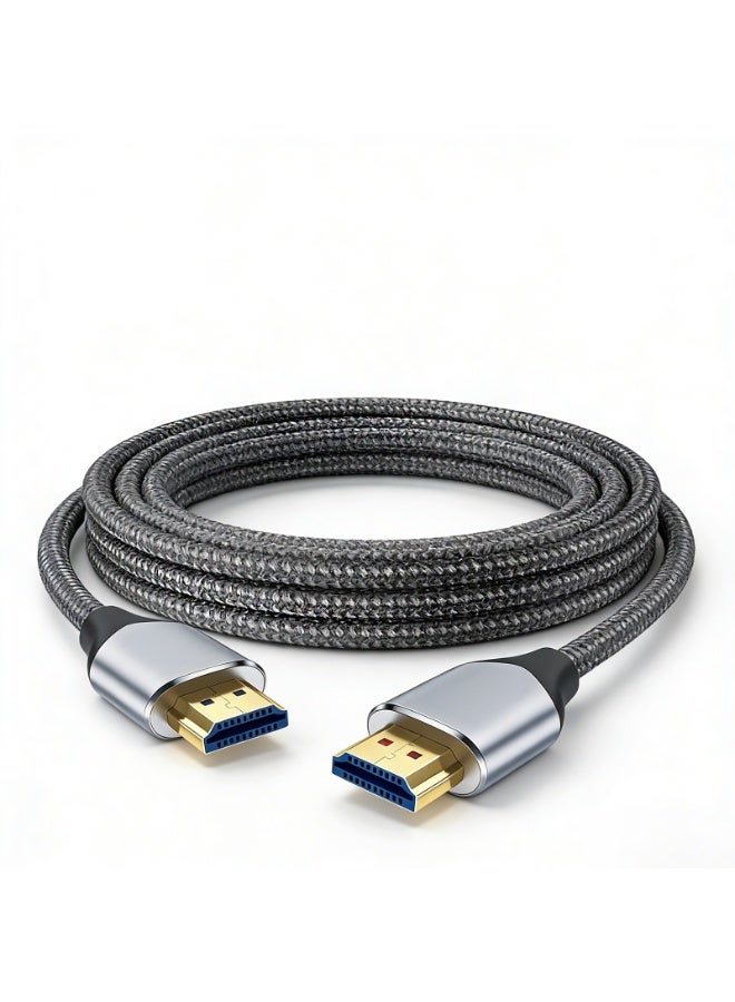 8K HDMI Cable, Nylon Braided 2.1 HDMI CL3 Rated Support Dolby Atmos, 8K@60Hz/4K@120Hz, Ultra Speed 48Gbps, eARC, HDCP 2.2 & 2.3, Dynamic HDR Compatible with Monitor/Projector/Sw-itch/PS5/Xbox-x (5M) - Image 1
