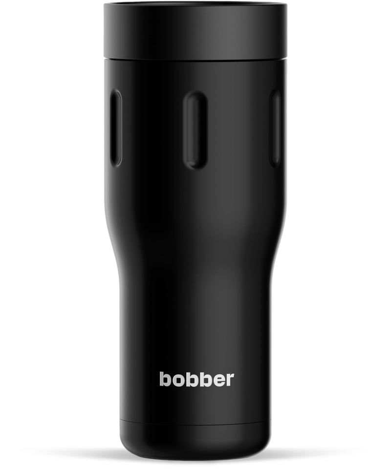 BOBBER - 16 Oz Vacuum Insulated Stainless Steel Portable Travel Coffee Mug With 100% Leakproof Locked Lid (Black Coffee) - Image 1