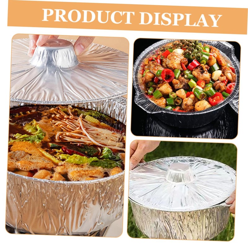 Disposable Aluminum Foil Pans with Lids 8 Pack Microwavable for Baking Air Frying BBQ - Image 4
